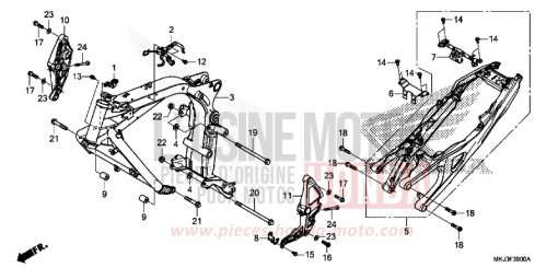 CARROSSERIE DE CHASSIS CB1000RAJ de 2018